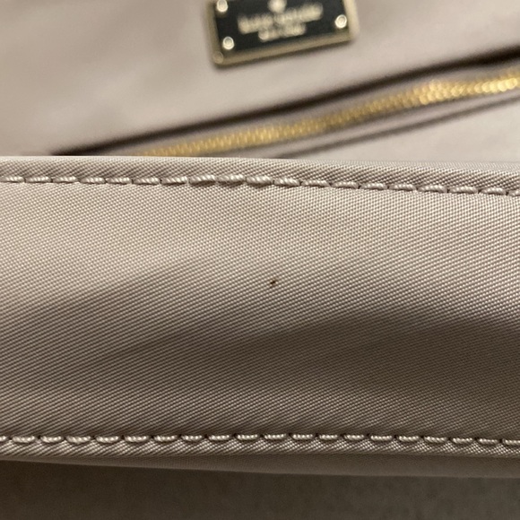 Kate Spade Nylon Crossbody Beige Taupe callouts listed - Picture 14 of 14